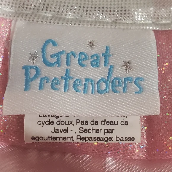 Great Pretenders Reversible Cape Halloween Costume Dress Up Sz 4-6Y Pink Sequin - Picture 11 of 12